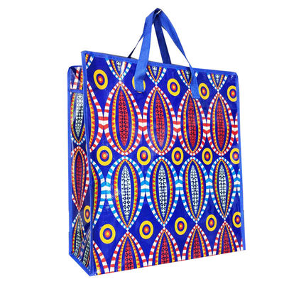 Custom Zipper Schließung Laminate Gewebte Tote Tasche Öko-freundlich Glanz / Matt Design