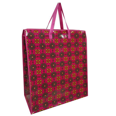 Farbige Laminat-Pp-Nichtgewebte Taschen Biologisch abbaubare Zip-Einkaufstüte 50cm