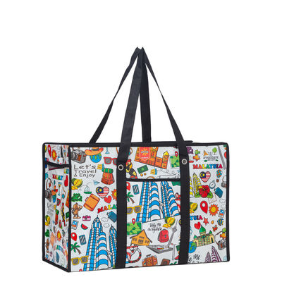 Persönliche Größe Druck PP Gewebter Zip Shopping Polypropylen Taschen Mit Logo