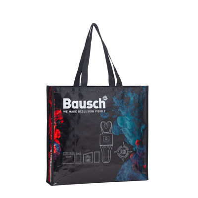 Fabrik und kundenspezifische langlebige transparente PP Plastik-Einkaufstüte mit Logo-Druck PP Gewebte Einkaufstüte