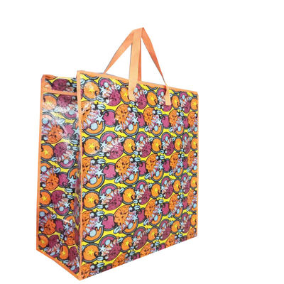 Laminate Bopp kundenspezifische PP-Gewebe-Einkaufstaschen/farbige PP-Gewebe-Eisen-Zip-Taschen