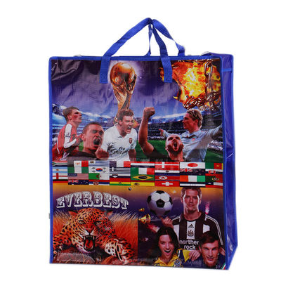 Brasilien Design PP Gewebte Tasche / pp Gewebte Einkaufstasche mit Reißverschluss/yiwu günstiger pp Gewebte Einkaufstasche