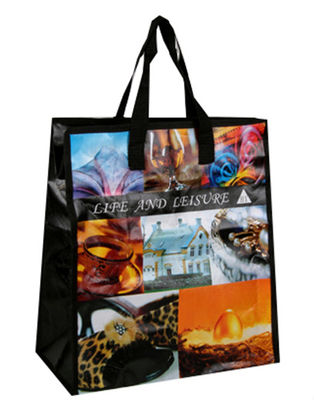 Pp Gewebte kleine Laminat-Tote-Taschen Handgewebte Shopper-Tasche