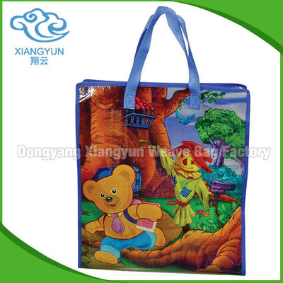 Pp Gewebte kleine Laminat-Tote-Taschen Handgewebte Shopper-Tasche