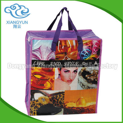 Pp Gewebte kleine Laminat-Tote-Taschen Handgewebte Shopper-Tasche