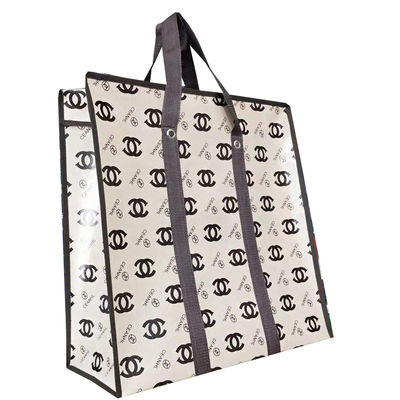 Canvas Shopping Tote Bag mit Reißverschluss und anpassbarem Design