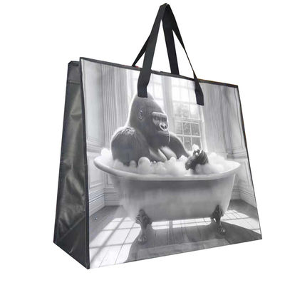 Personalisierte Logo Gewebte Handgriff PP Gewebte Shopper Taschen